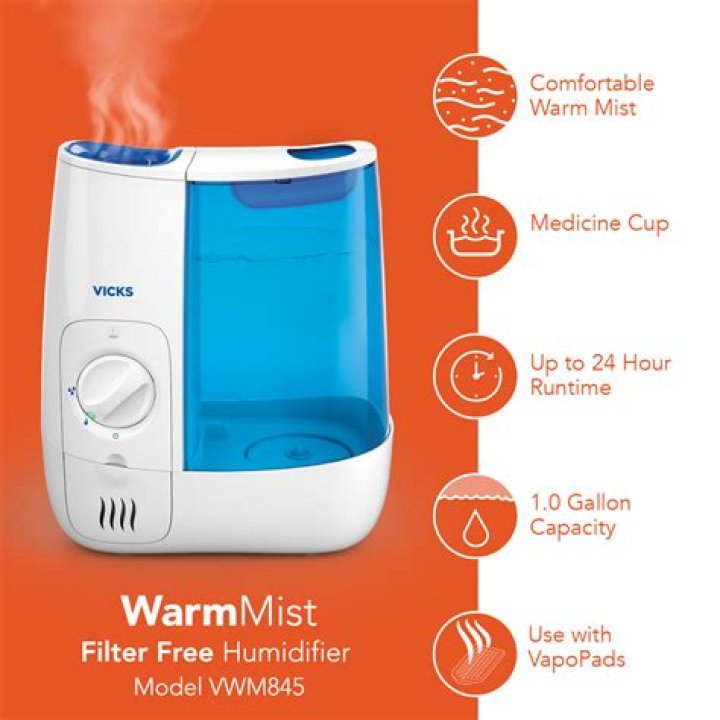 How long can you run a Vicks humidifier?