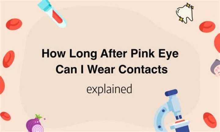 How long do you have to wait to wear contacts after pink eye?
