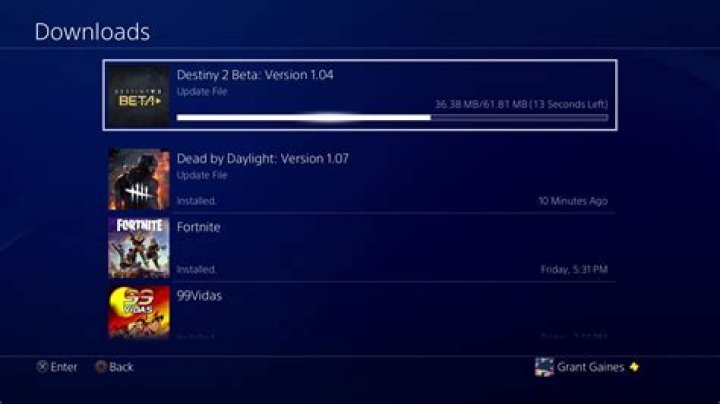 How long does Destiny 2 take to download on ps4?