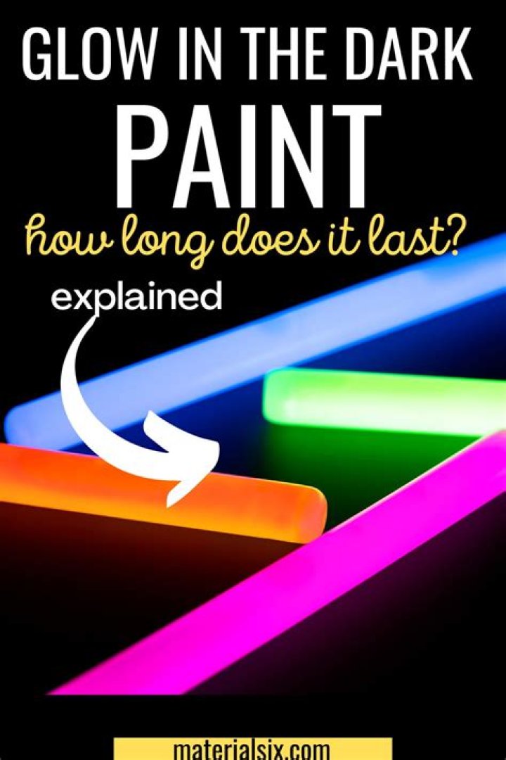 How long does glow in the dark paint last on wood?
