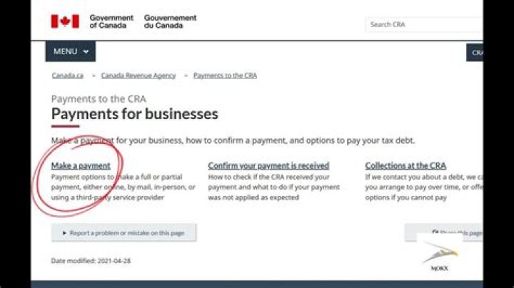 How long does it take for CRA to receive payment?