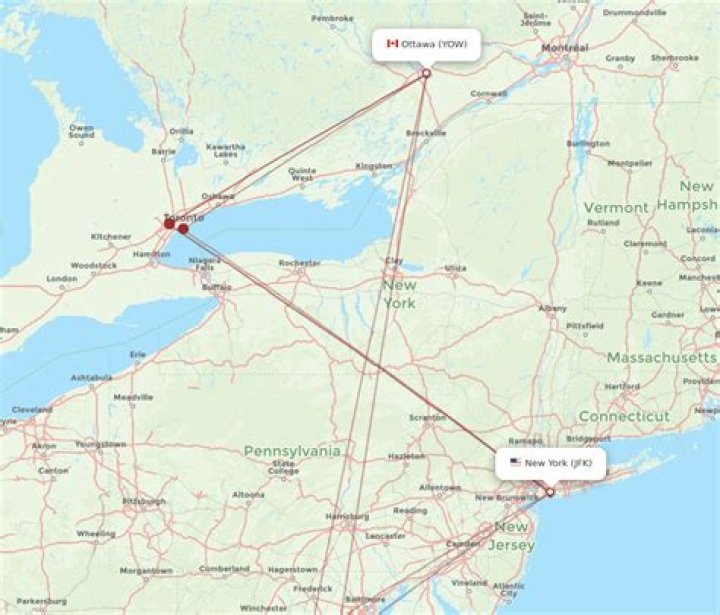 How long does it take to drive from Ottawa to New York?