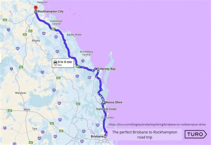 How long does it take to drive from Rockhampton to Mackay?