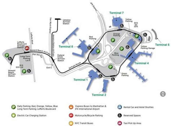 How long does it take to get from Terminal 8 to Terminal 4 at JFK?