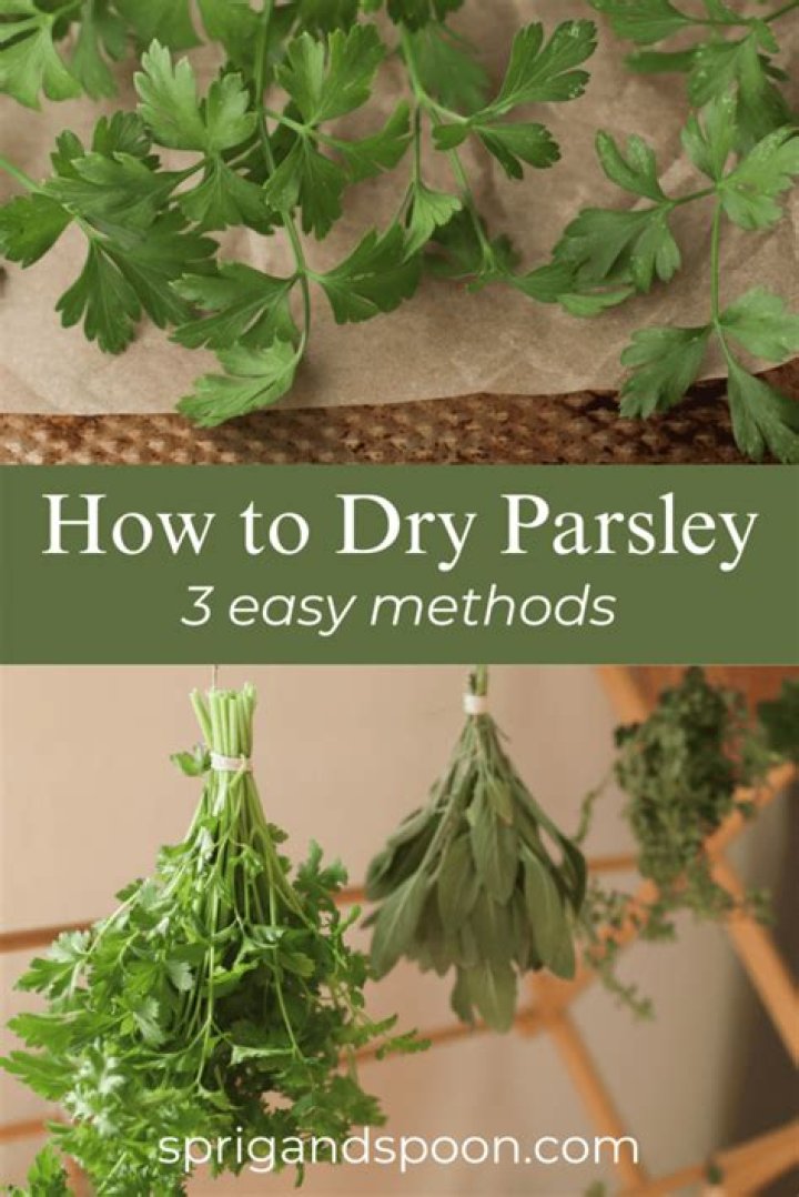 How long does parsley take to dry?