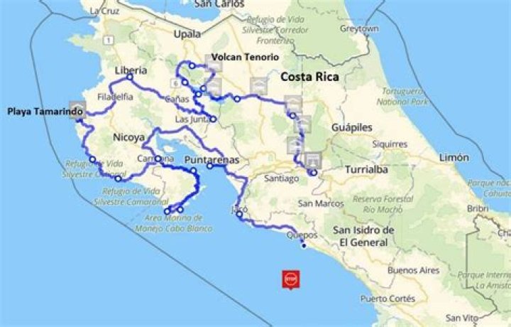 How long drive across Costa Rica?