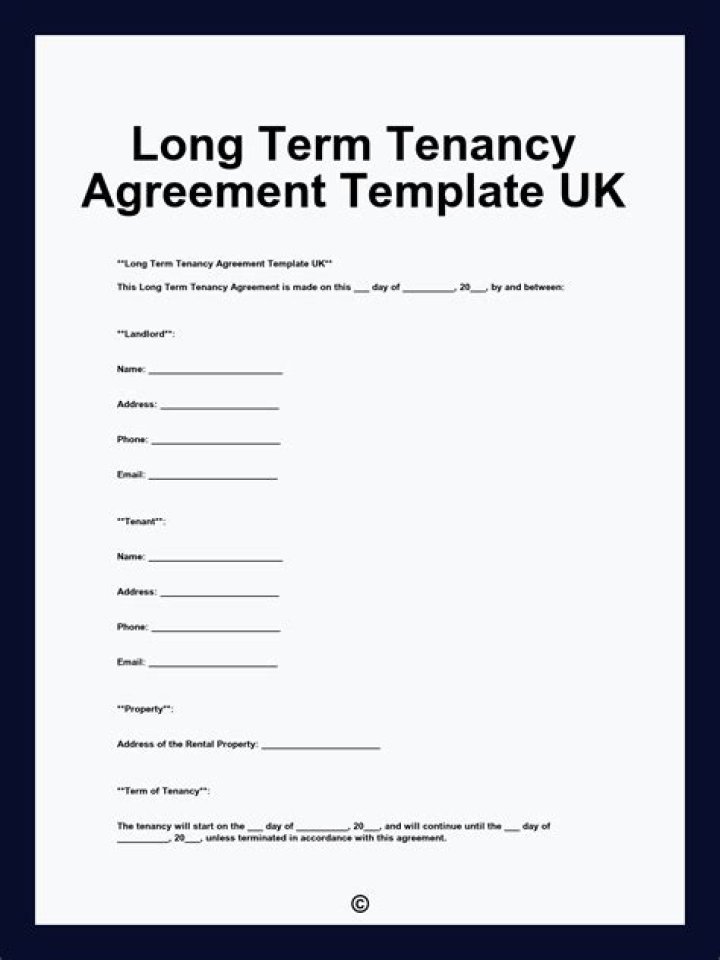 How long is a long term tenancy agreement?