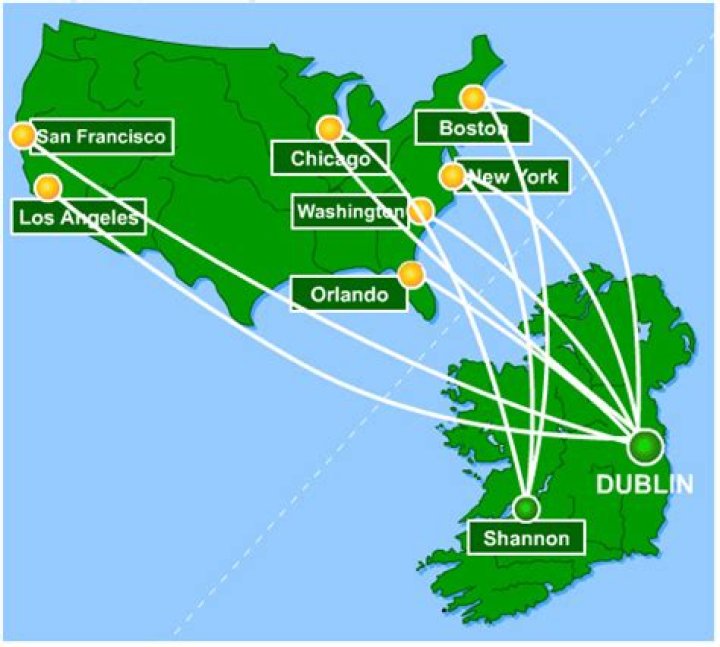 How long is the flight from Ireland to Norway?