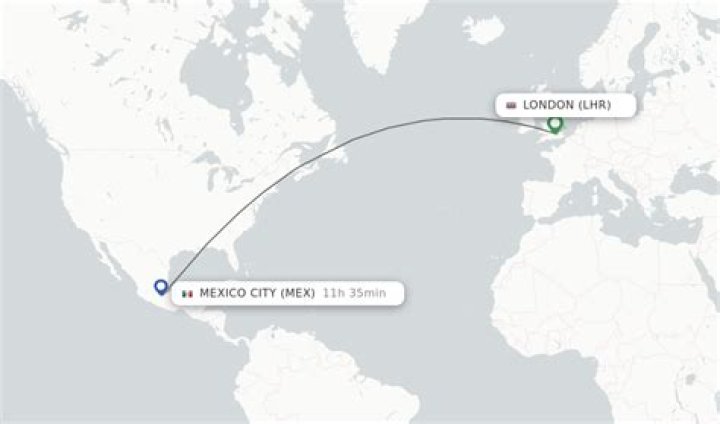 How long is the flight from Mexico City to Cuba?