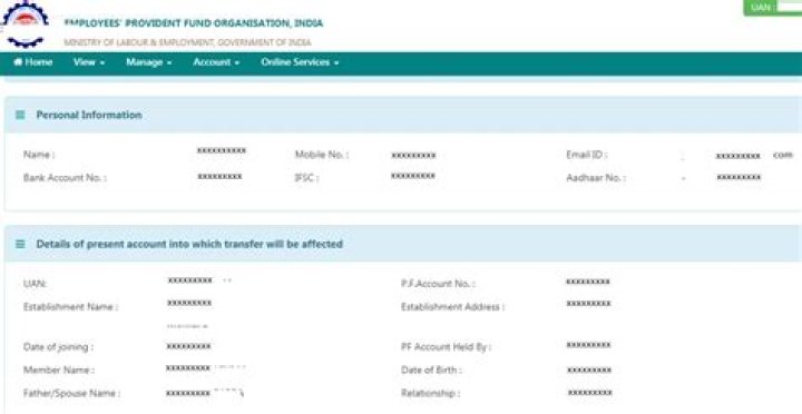 How long will it take to transfer PF online?