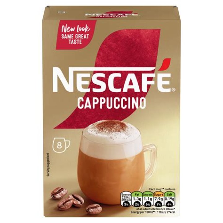 How many calories are in a Nescafe Gold cappuccino?