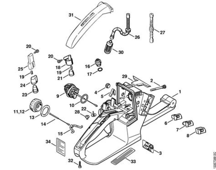 How many cc is a Stihl 017?