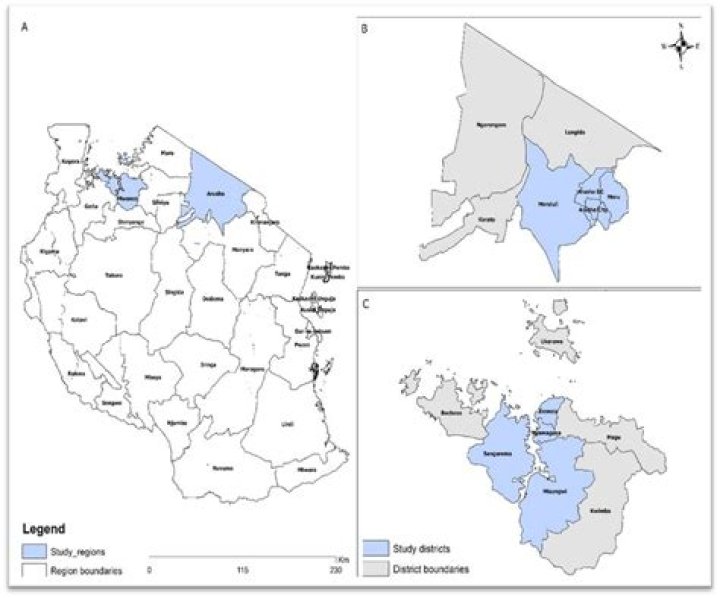 How many districts are in Mwanza?