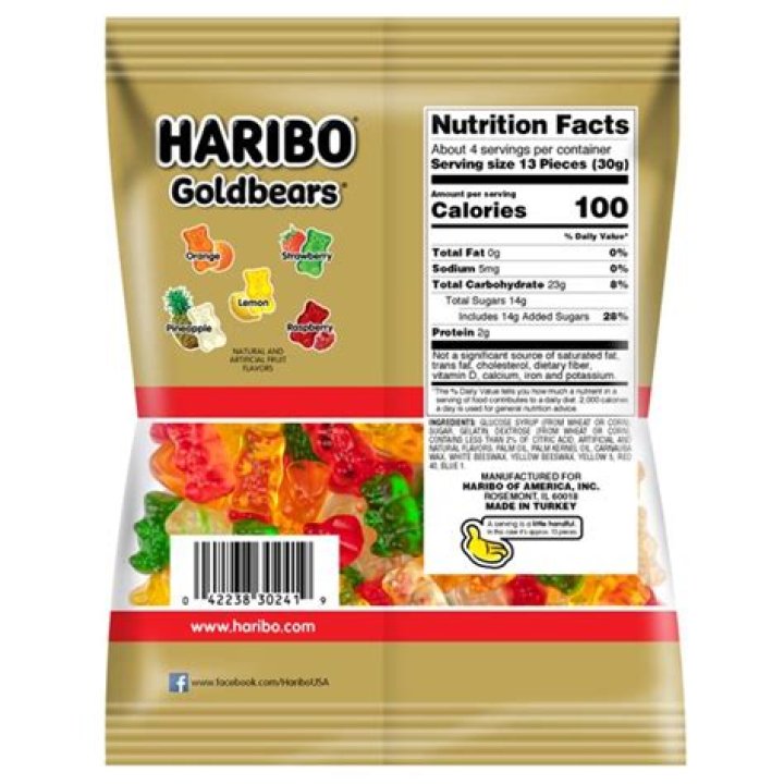 How many Gummy Bears are in a 5 oz bag?