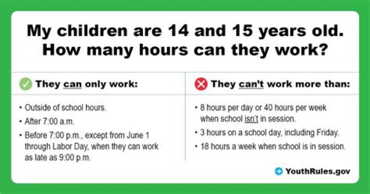 How many hours can a 15 year old work in NJ?