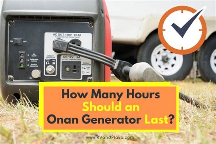 How many hours will a Onan generator last?