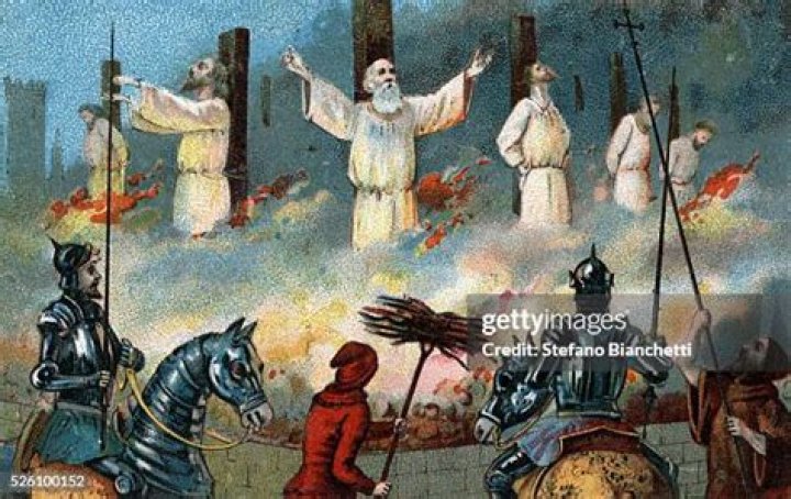 How many Knights Templar were burned at the stake?