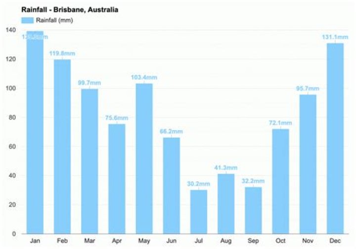 How many mm of rain has Brisbane had?