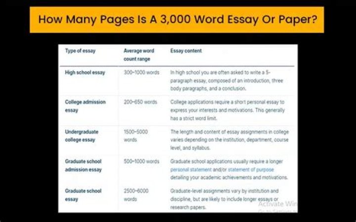 How many pages is a 3 000 word paper?