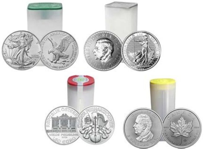 How many silver coins are in a tube?