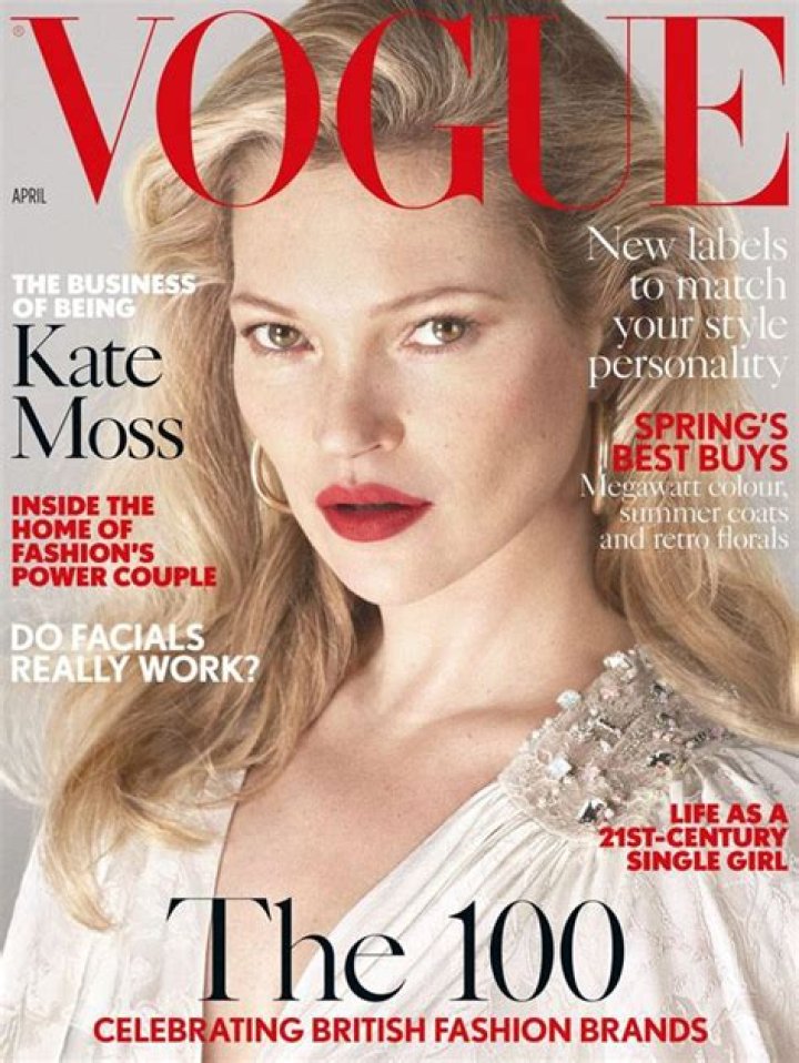 How many times has Kate Moss been on the cover of British Vogue?