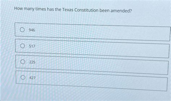 How many times has the Texas Constitution been ratified?