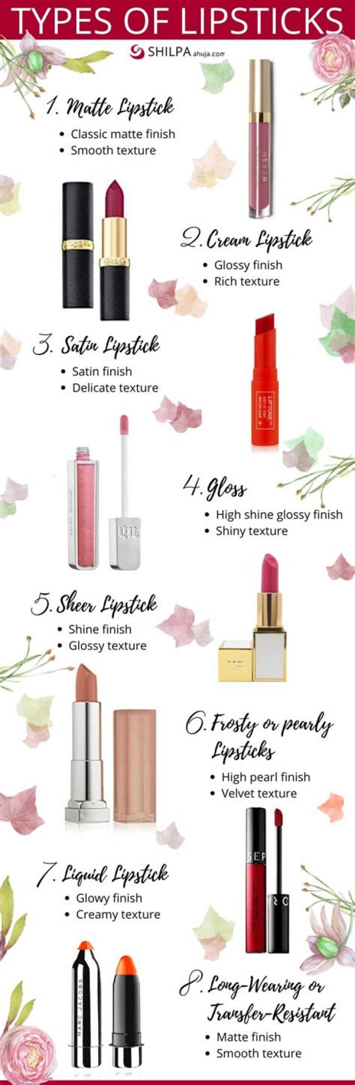 How many types of lipstick are there?