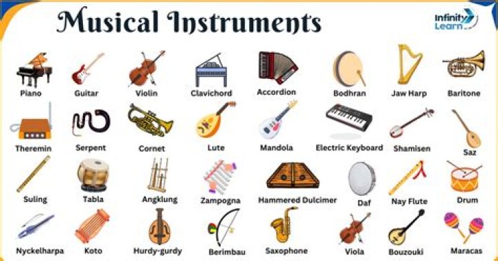 How many types of music instruments are there?