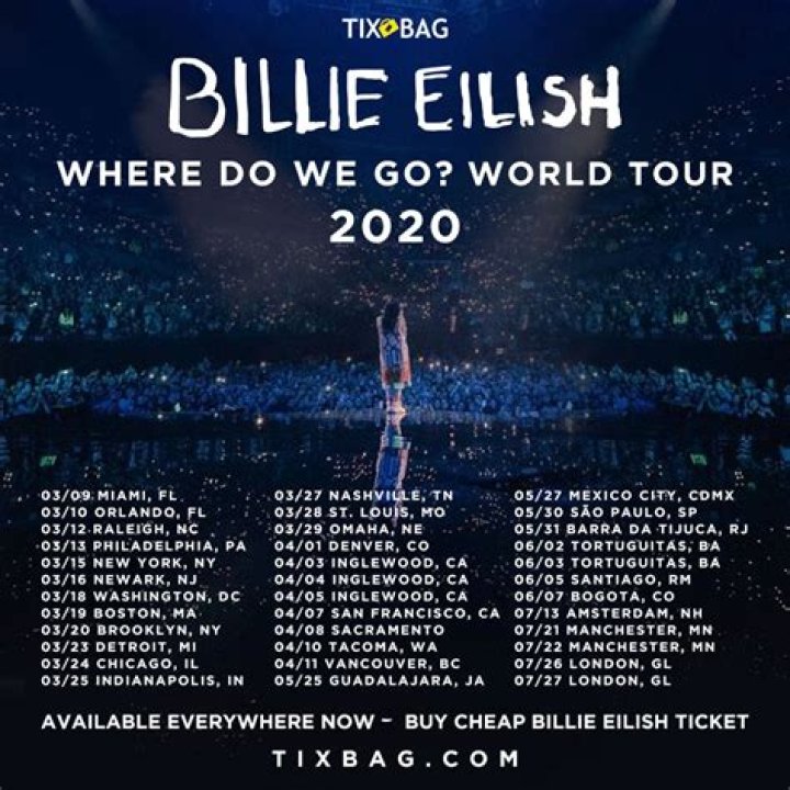 How much are Billie Eilish tickets 2020?