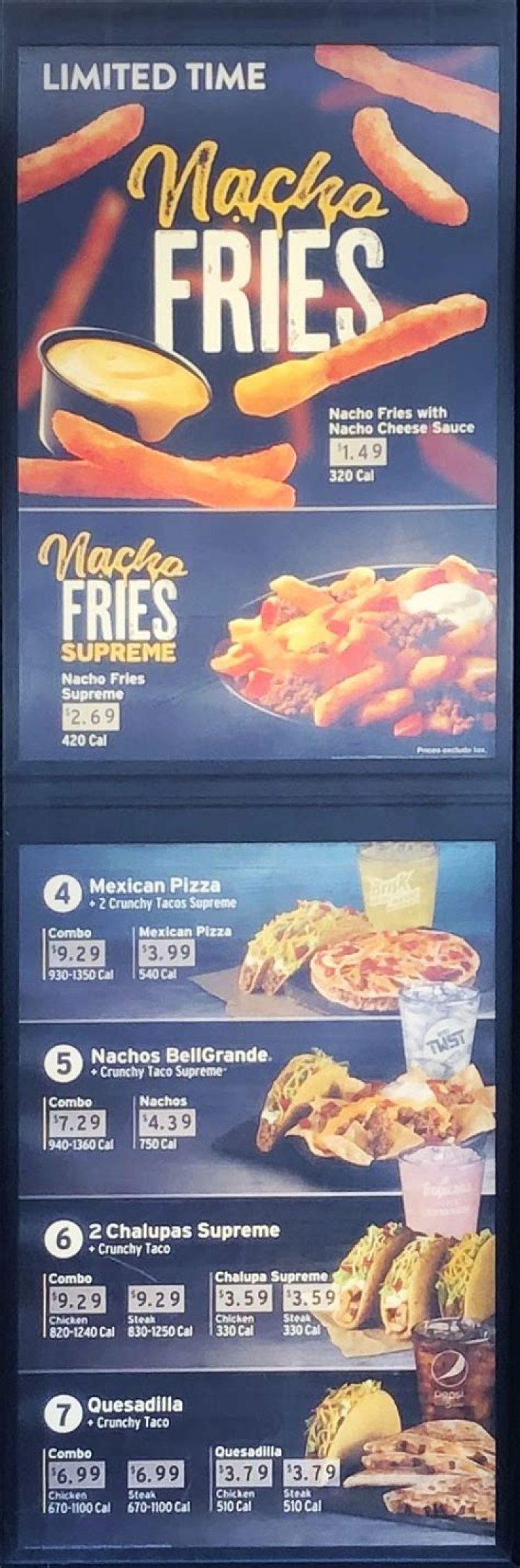 How much are Taco Bell nacho fries?
