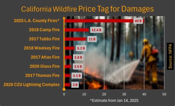 How much did the California wildfire cost?