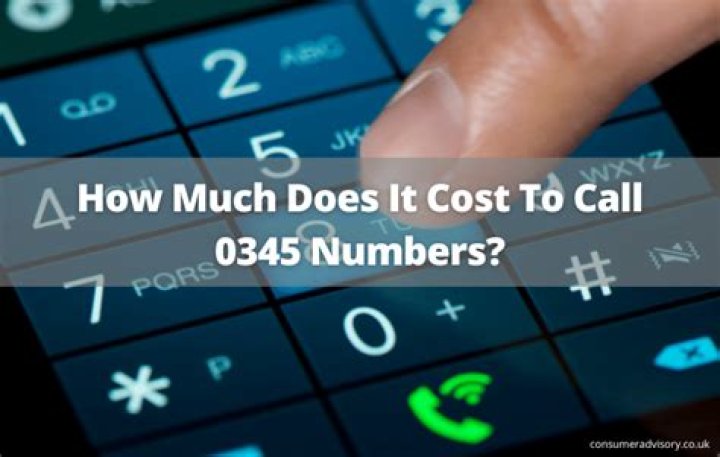 How much do 0345 numbers cost to ring?