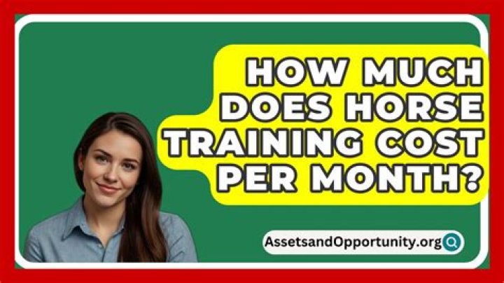 How much does horse training cost per month?