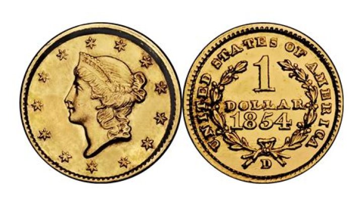 How much is a 1845 1849 dollar coin worth?