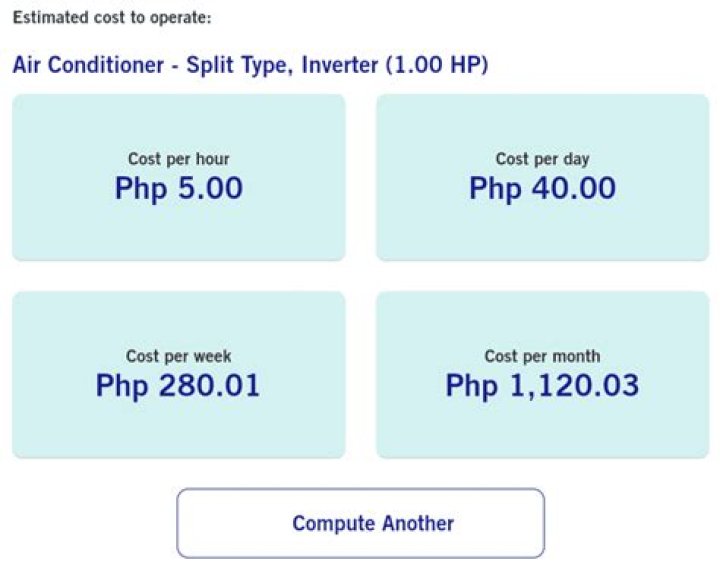 How much is Meralco charge per kWh?