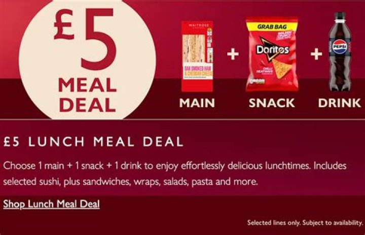 How much is Waitrose meal deal?