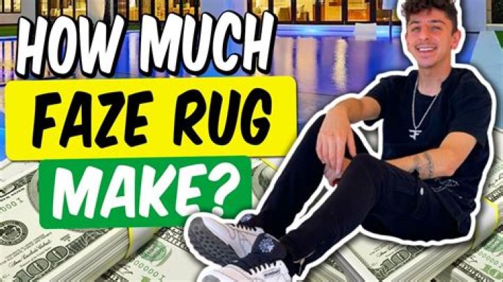 How much money do faze rug make?