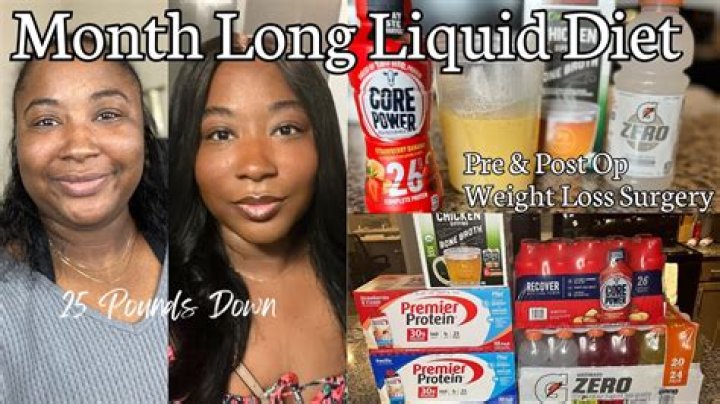 How much weight can you lose on a pre op liquid diet?