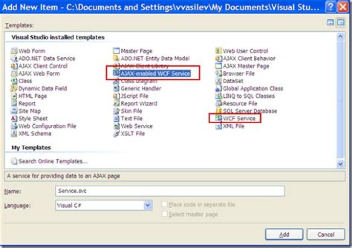 How use WCF service in asp net c# with example?