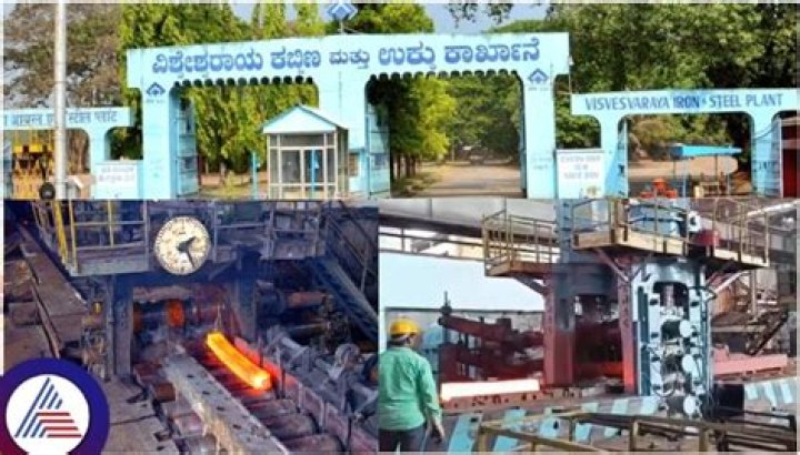In which year the iron and steel factory in Bhadravati was established?