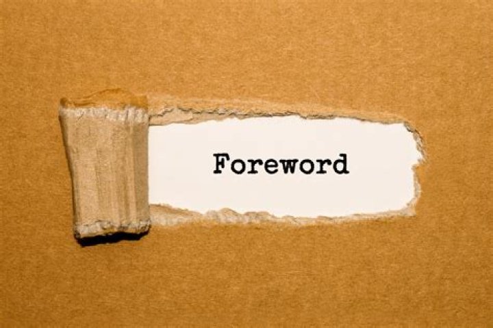 Is a foreword necessary?