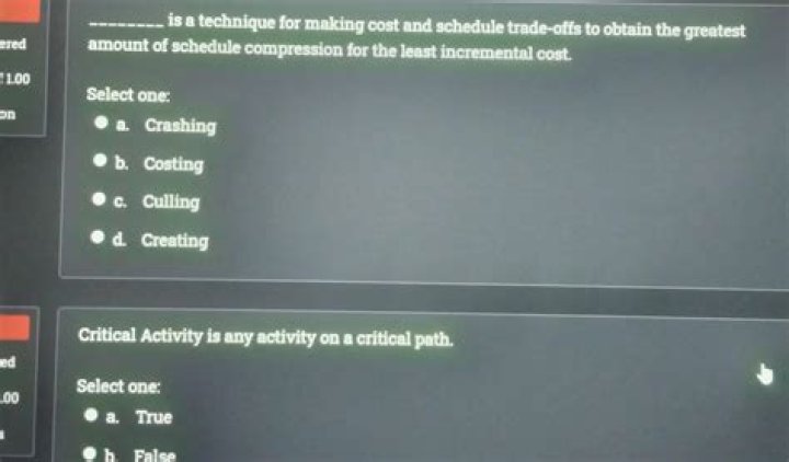 Is a technique for making cost and schedule trade offs?