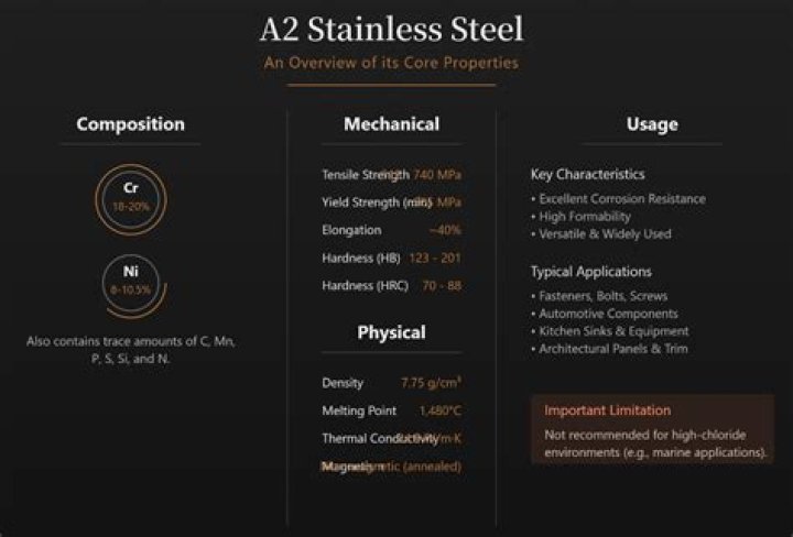 Is A2 steel stainless?