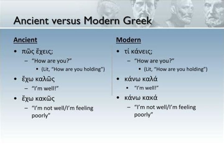 Is Ancient Greek the same as modern Greek?