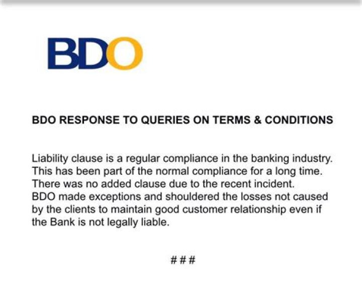 Is BDO under maintenance?