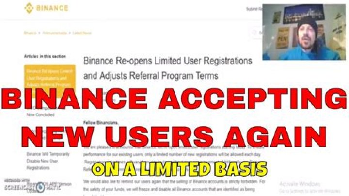 Is Binance accepting new users?