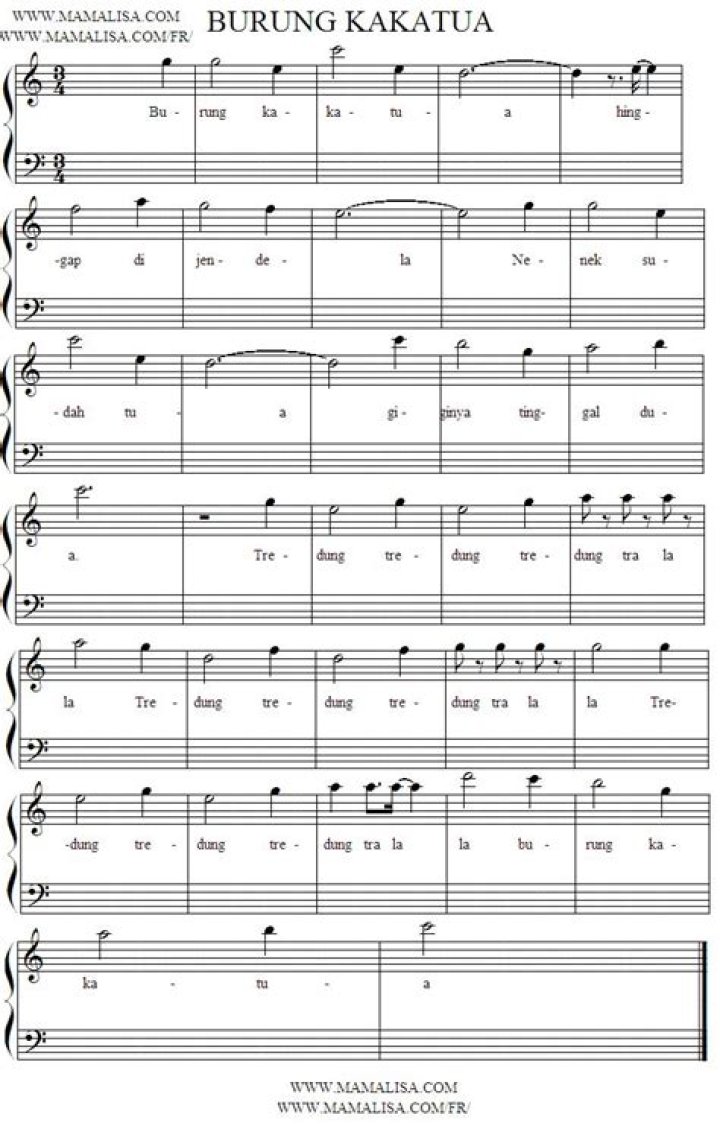 Is Burung kakatua a vocal music?