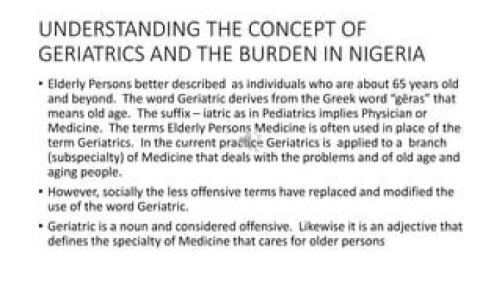 Is Geriatric an offensive term?
