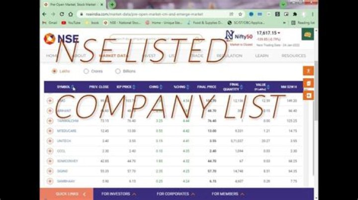 Is Google listed in NSE?