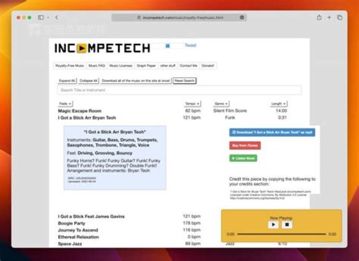 Is Incompetech copyright free?